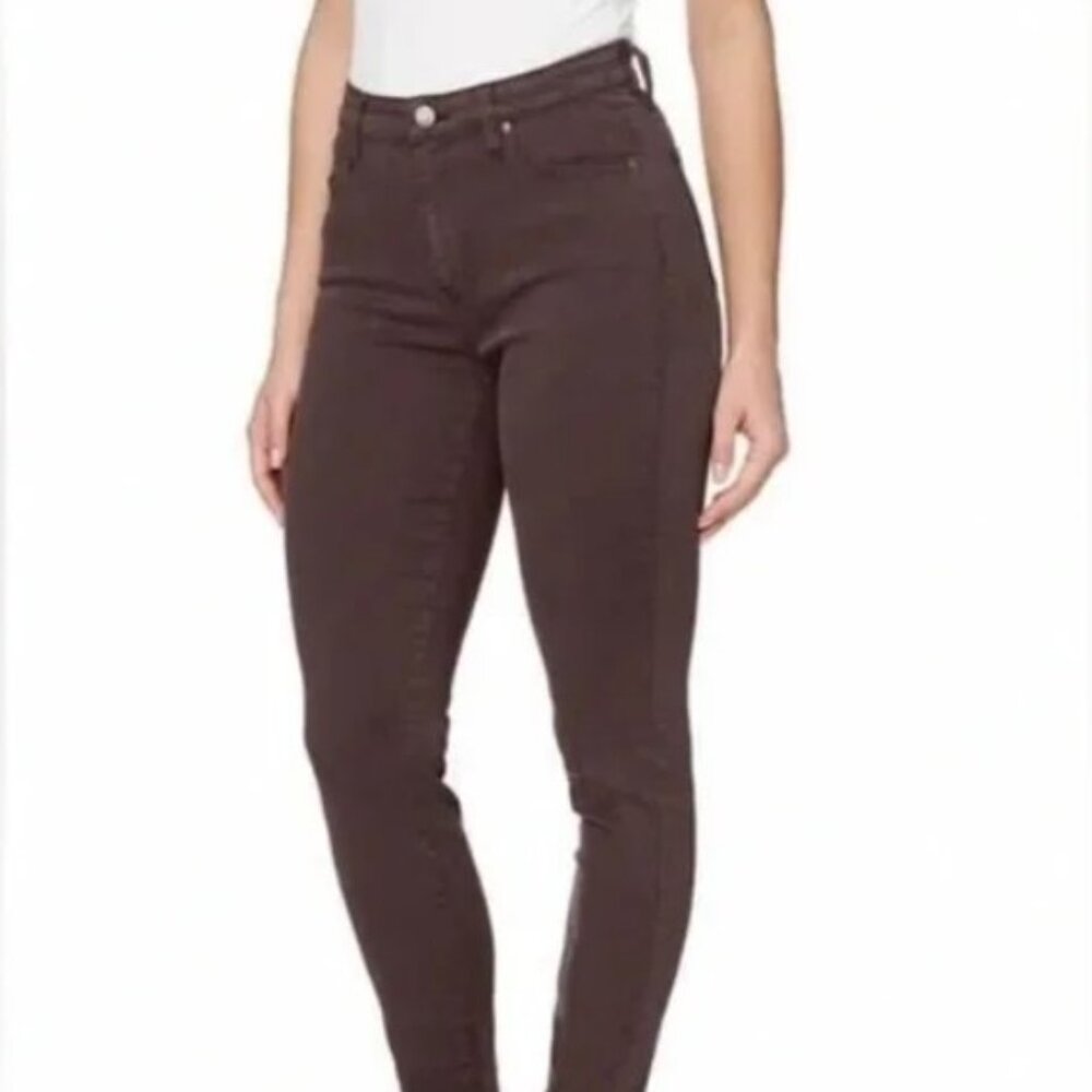 Buffalo David Bitton High Rise Skinny Leg Pant, Dark Oat (Brown), Size 8/29